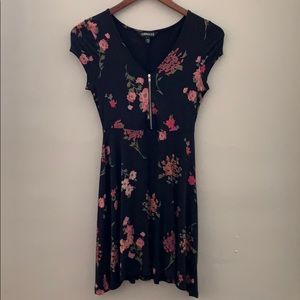 Express floral skater dress